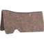 Cashel 1/4-Inch Felt Western Saddle Liner in a mottled brown earth tone. This high-quality wool felt horse saddle pad features a contoured spine for a better fit and a cutout at the cinch area to reduce bulk. Designed for maximum comfort and protection, it provides an extra layer of shock absorption. A durable, breathable, and moisture-wicking equestrian accessory perfect for layering under a western saddle for everyday riding or trail use.
