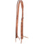 Cashel Antique Leaf Slit Ear Headstall crafted from premium leather with intricate floral leaf tooling. This western horse tack features a single ear slit design, a silver-tone adjustment buckle, and leather ties at the bit ends. Elegant and durable equestrian gear in a rich antique brown finish, perfect for western riders seeking high-quality, handcrafted style for their horse.