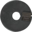 Black rubber washer with a strap on a white background