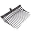 Cashel Company 18-Tine Manure Fork head in a sleek black finish. This durable, lightweight stable tool features high-strength tines and angled sides designed to prevent spills and maximize efficiency. Ideal for horse stall maintenance, shifting shavings, and manure pickup, this high-quality pitchfork head is a must-have for barn management and clean bedding.