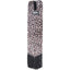 Cashel Designer Tail Bag featuring a chic pink and dark brown leopard print pattern. This long, protective equestrian tail wrap includes a secure black Velcro strap at the top and stylish black fringe at the bottom to help swat flies. Ideal for maintaining a clean, healthy horse tail and preventing breakage, this functional grooming accessory adds flair to any horse's gear collection.