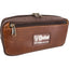 Cashel Distressed Leather Pommel Saddle Bag in rich brown. This small, ride-ready equestrian trail bag features a rugged weathered leather front with a classic logo and a durable heavy-duty nylon top. Multiple secure YKK zipper compartments provide easy access to essentials. Perfect for western riders looking for compact, high-quality horse tack that combines vintage style with modern trail-ready functionality.