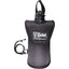 Cashel Equestrian Water Bottle Holder for horse saddles, featuring a black water bottle in a durable, reflective black nylon pouch. This essential trail riding accessory includes an adjustable attachment cord for secure mounting to your saddle horn or pommel. Stay hydrated while riding with this stylish and functional equestrian gear, designed for both Western and English saddles to provide easy access to water on long trail rides.