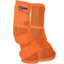 Cashel Equine Horse Fly Leg Guards in high-visibility neon orange. These durable, breathable mesh fly boots feature adjustable hook-and-loop closures for a secure, contoured fit around the horse's lower legs. Designed to protect against biting flies, mosquitoes, and harmful UV rays while maintaining airflow. Essential equestrian gear for summer comfort in the pasture or stable, combining insect protection with a bold, stylish look.