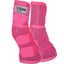 Cashel Equine Horse Fly Leg Guards in vibrant hot pink. These durable, breathable mesh fly boots feature adjustable Velcro straps for a secure, contoured fit. Ideal for protecting horse legs from biting flies and insects during summer turnout. High-quality equine gear that combines style with essential pest protection to keep your horse comfortable and pest-free.