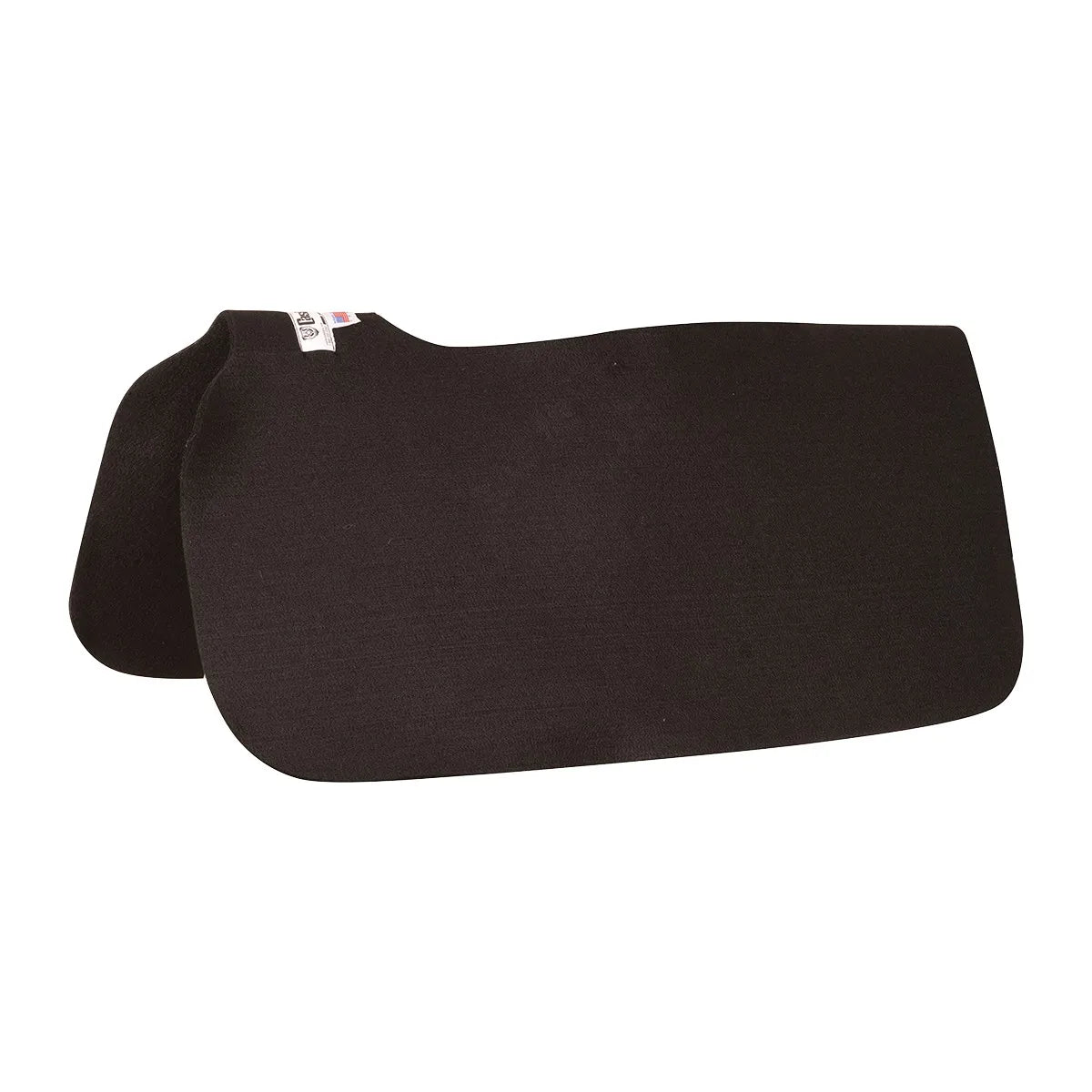Cashel Black Felt Saddle Pad Liner for horse riding, featuring a contoured top to prevent wither pressure. This 1/2-inch thick 31x33 western saddle liner offers essential cushioning for saddle sore prevention and moisture-wicking comfort. Durable and practical, it's a must-have piece of equestrian tack for trail riding or arena work, designed to protect your horse’s back and fit seamlessly under a western saddle.