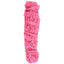 Bright pink Cashel Hay Net, a slow feeder for horses designed to reduce hay waste and promote healthy eating habits. This durable, braided mesh equestrian accessory is shown bundled, highlighting its vibrant color. Ideal for use in horse stalls or trailers to keep hay off the ground and extend feeding time.