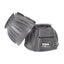 Cashel Heavy Duty Horse Bell Boots in black, featuring a ribbed, impact-resistant rubber design for superior hoof protection. These equestrian overreach boots include a secure double hook-and-loop closure with the Cashel logo and a 'SMALL' size stamp. Perfect for preventing overreach injuries during training or turnout, these durable boots are a must-have for equine safety and horse care.