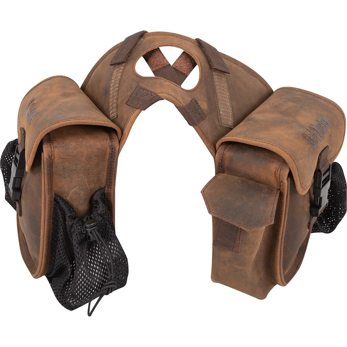 Cashel Horn Saddle Bag - Premium Distressed Leather Western Trail Storage