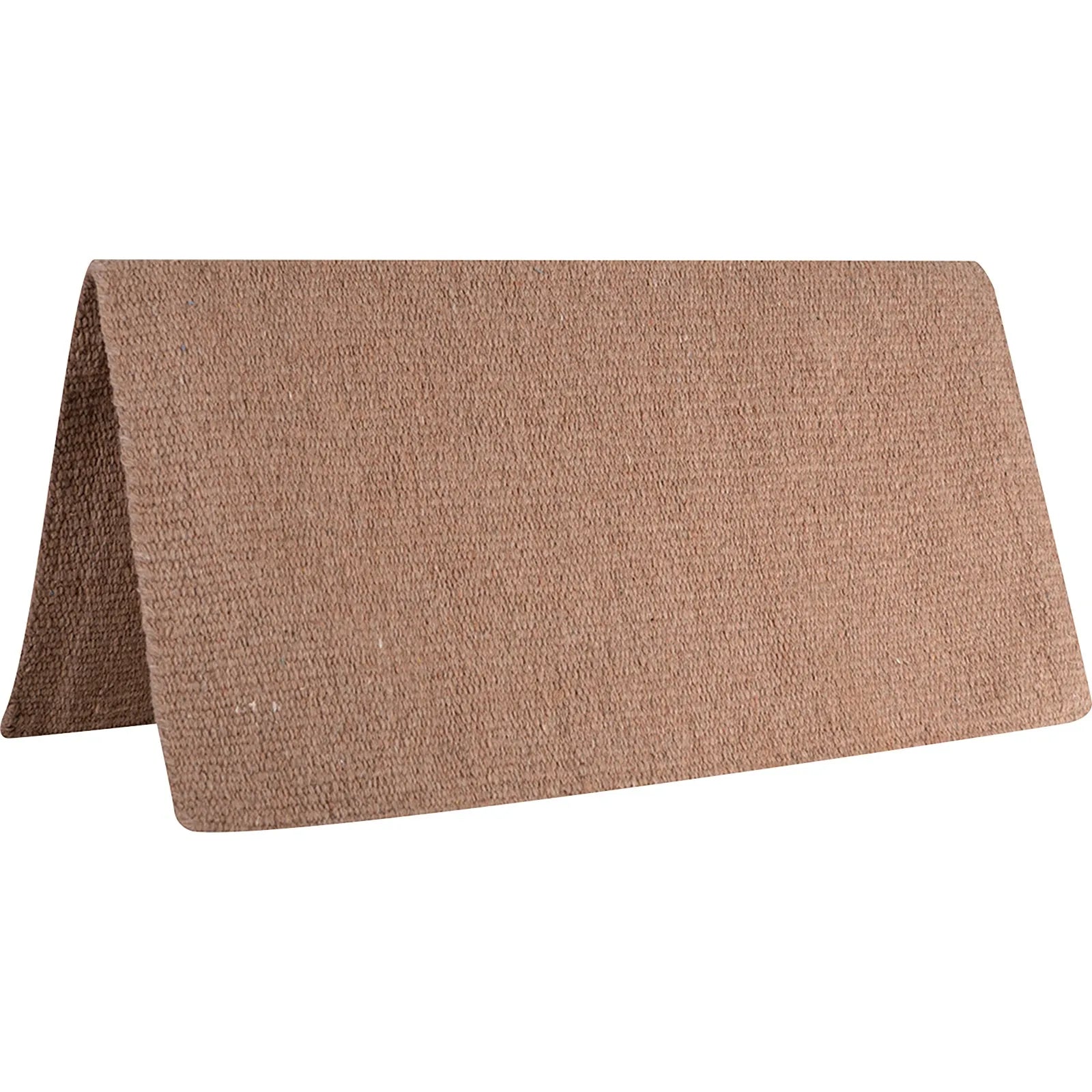 Cashel Navajo Saddle Blanket in a classic tan color. This durable, woven western saddle pad measures 32 inches by 34 inches, offering a traditional look for any horse and rider. The neutral tan shade and textured weave make it a versatile choice for everyday riding, training, or showing. Perfect for protecting your horse's back and providing essential comfort under the saddle. A high-quality piece of equestrian gear for any western riding setup.