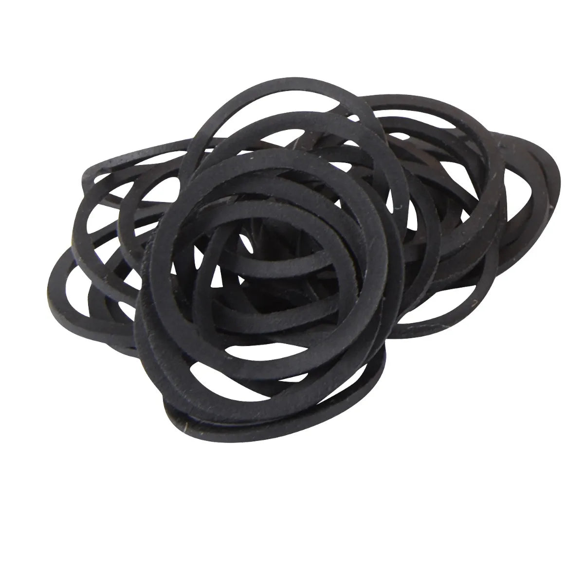Cashel Rubber Braiding Bands in black, featuring a tangle-resistant design for professional horse mane and tail braiding. This 800-count pack of durable black elastic bands is perfect for equestrian show grooming and everyday styling. High-quality, snag-free rubber ensures a secure hold without breaking, making these essential hair accessories for horse owners and braiders seeking long-lasting performance.