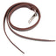 Cashel Premium Latigo Leather Saddle String in rich chocolate brown, featuring a durable silver metal attachment dee. This high-quality coiled leather strap is essential Western horse tack for securing gear to your saddle. Perfect for trail riding, ranch work, or as a replacement saddle tie, this premium leather accessory offers both strength and style for your equestrian equipment.