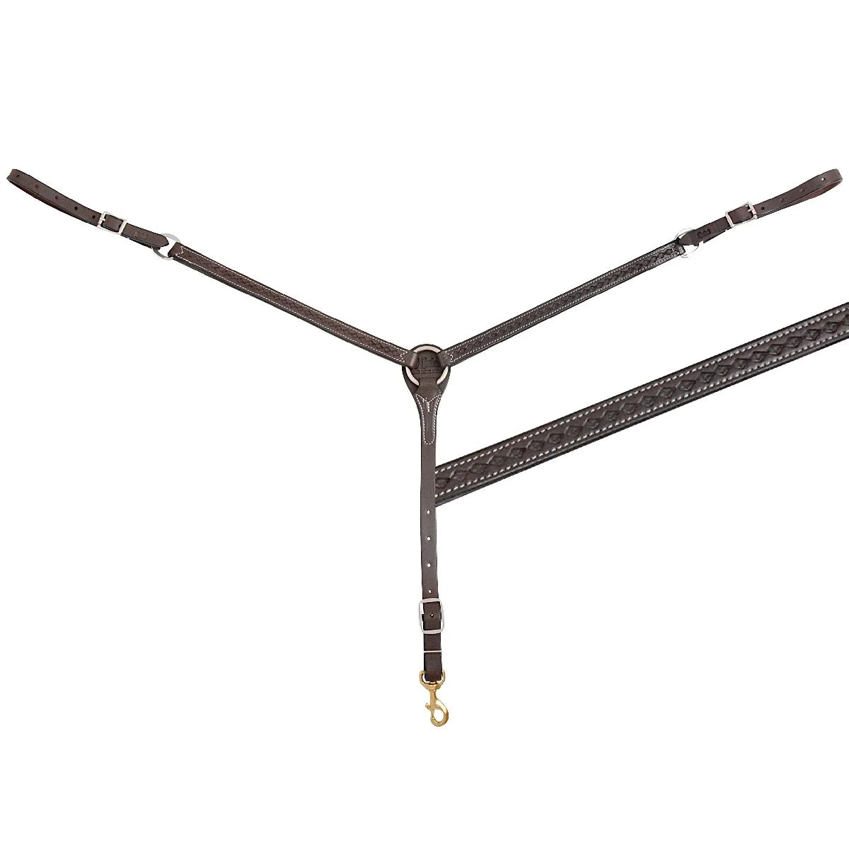 Cashel Trail Saddle Breastcollar - Contoured Leather for Secure Fit and All-Day Trail Comfort