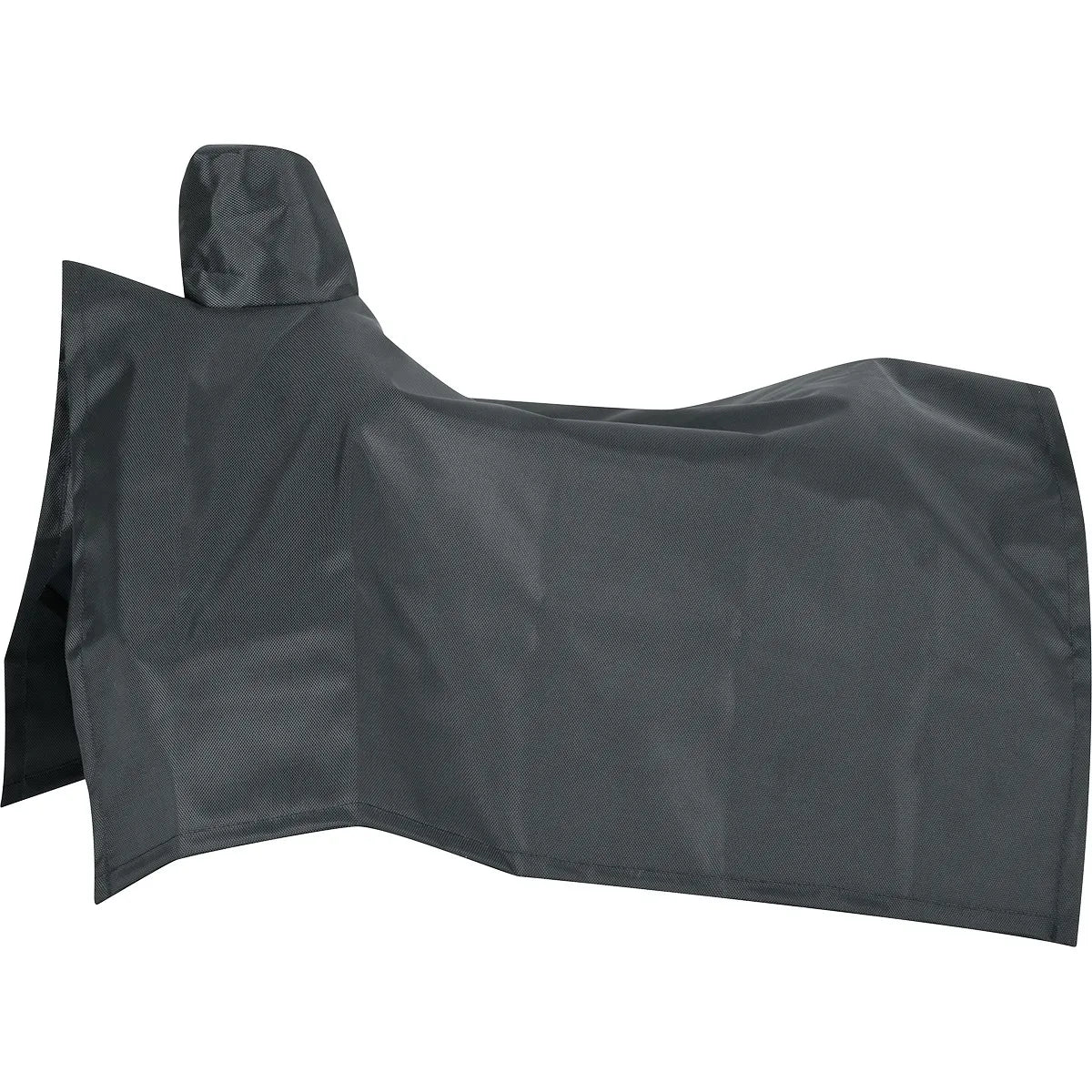 Cashel Western Saddle Cover in black, crafted from durable, water-resistant fabric to protect your equestrian tack from dust and debris. This full-coverage saddle cover features a built-in horn pocket and provides ample protection for the seat and fenders, making it perfect for storage or travel. Keep your western horse saddle in pristine condition with this essential heavy-duty protective gear.