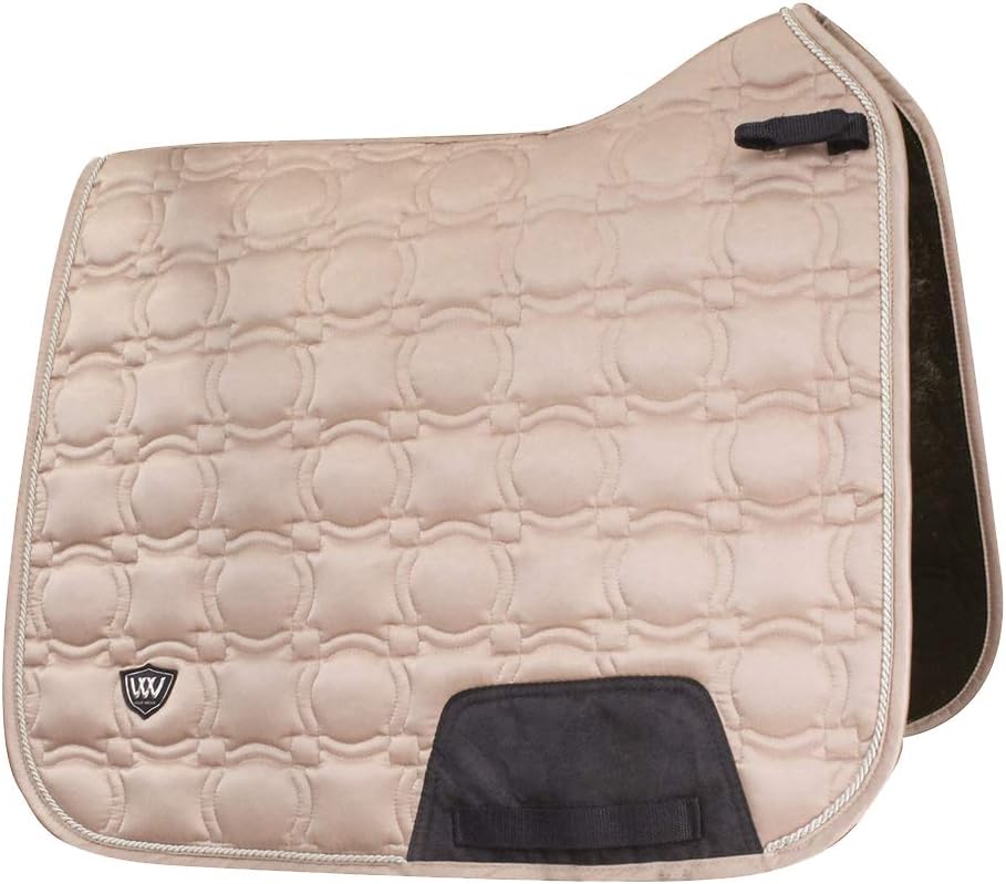 Toklat Vision Dressage Saddle Pad - Full Size (25" Spine, 21.25" Drop) - Satin Look, Mesh Wicking Liner