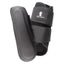 Black Classic Equine Air Wave Splint Boots featuring durable, textured leather strike pads and secure hook-and-loop closures. These breathable horse leg protectors provide ultimate impact protection and support for performance horses. Ideal for daily training or competition, the sleek black design with the signature brand logo ensures high-quality equestrian style and safety. Perfect for protecting a horse's splint bone and tendons during exercise.