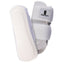 Classic Equine Air Wave Splint Boots in white, offering breathable leg protection for horses. These durable equine splint boots feature a textured inner strike pad for impact resistance and two wide Velcro straps for a secure, adjustable fit. High-performance equestrian leg boots designed for comfort and safety during riding, training, or competition.