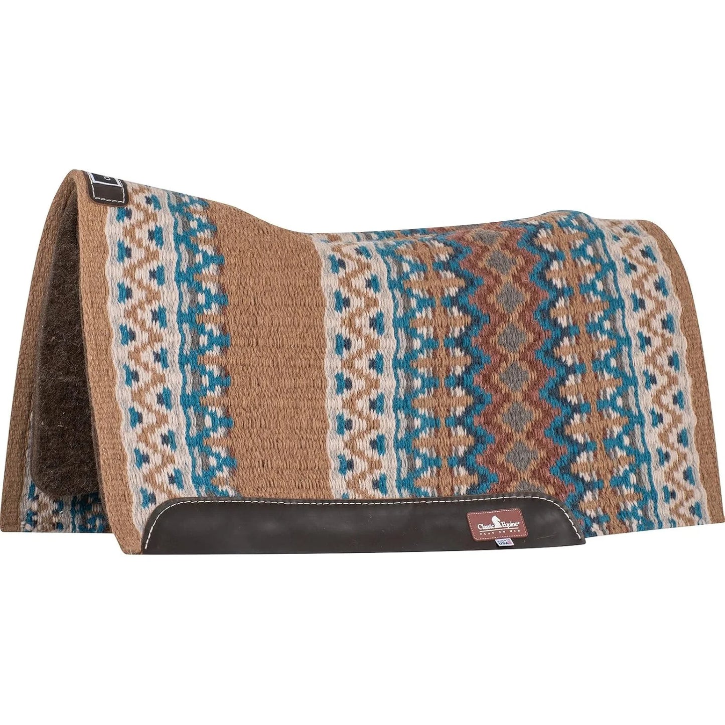 Classic Equine Blanket Top Saddle Pad - Premium Wool Performance Western Pad for Superior Fit
