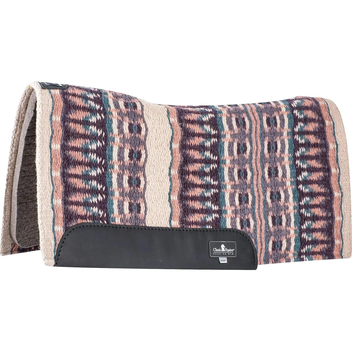 Classic Equine Blanket Top Saddle Pad - Premium Wool Performance Western Pad for Superior Fit