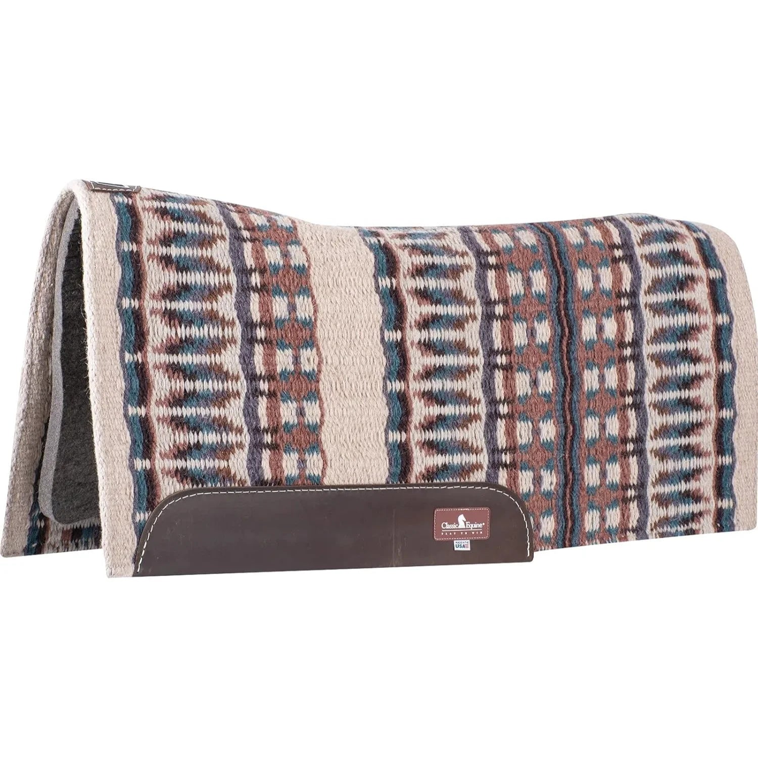 Classic Equine Blanket Top Saddle Pad - Premium Wool Performance Western Pad for Superior Fit
