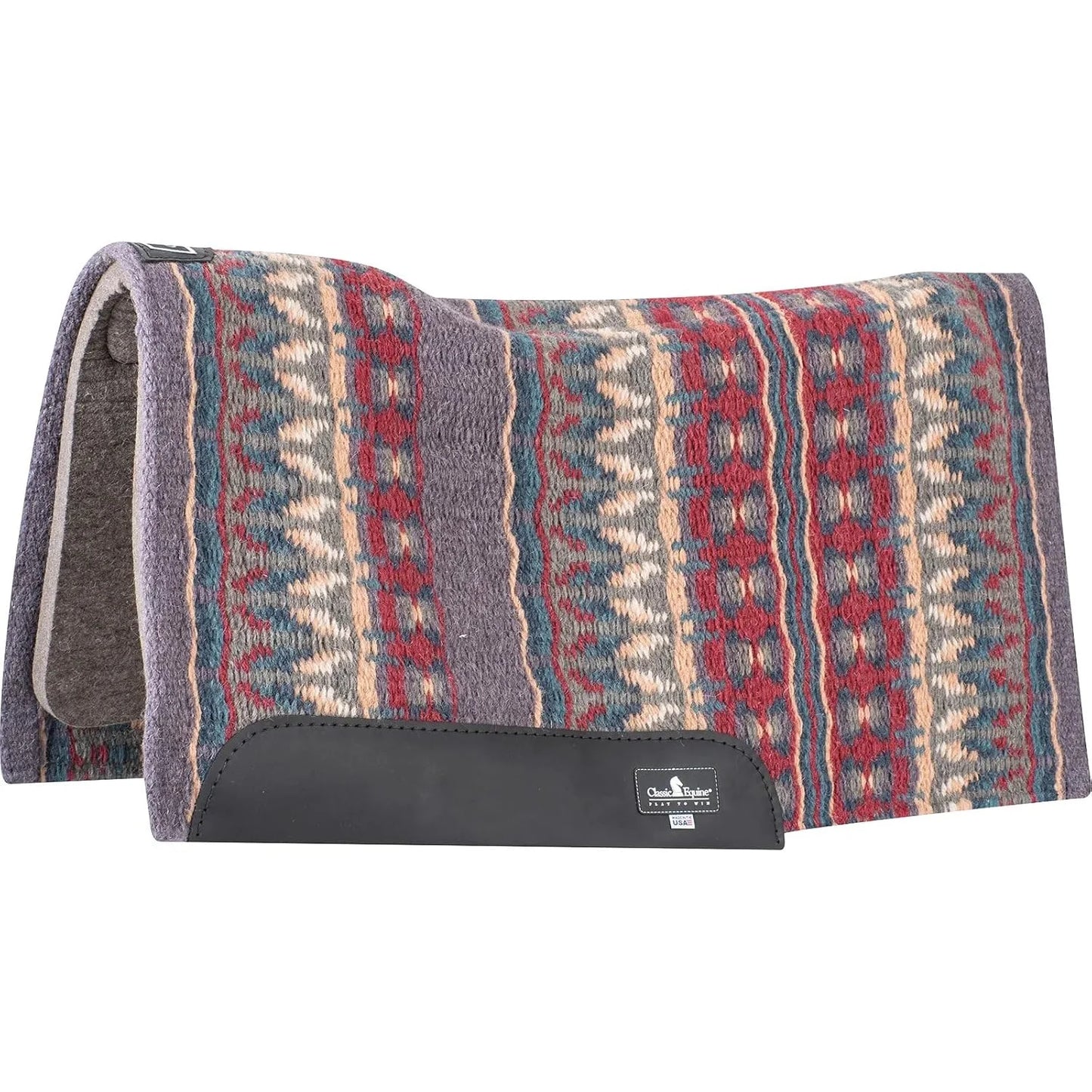 Classic Equine Blanket Top Saddle Pad - Premium Wool Performance Western Pad for Superior Fit