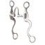 Classic Equine Cavalry Bit featuring polished stainless steel curved shanks and a high port mouthpiece with independent side movement. This western horse bit is designed for enhanced control, precision, and clear communication between horse and rider. The durable design includes bridle loops and rein rings, with the Classic Equine logo engraved on the shank. Ideal for horse training and performance, offering a sleek, professional look for any western bridle setup.
