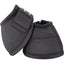 Classic Equine Dyno Bell Boots in black, featuring a heavy-duty ballistic nylon outer shell for ultimate horse hoof protection. These durable overreach boots show a secure hook-and-loop closure and a contoured fit designed to prevent spinning. High-quality equestrian gear providing maximum impact protection for performance horses during riding or turnout.