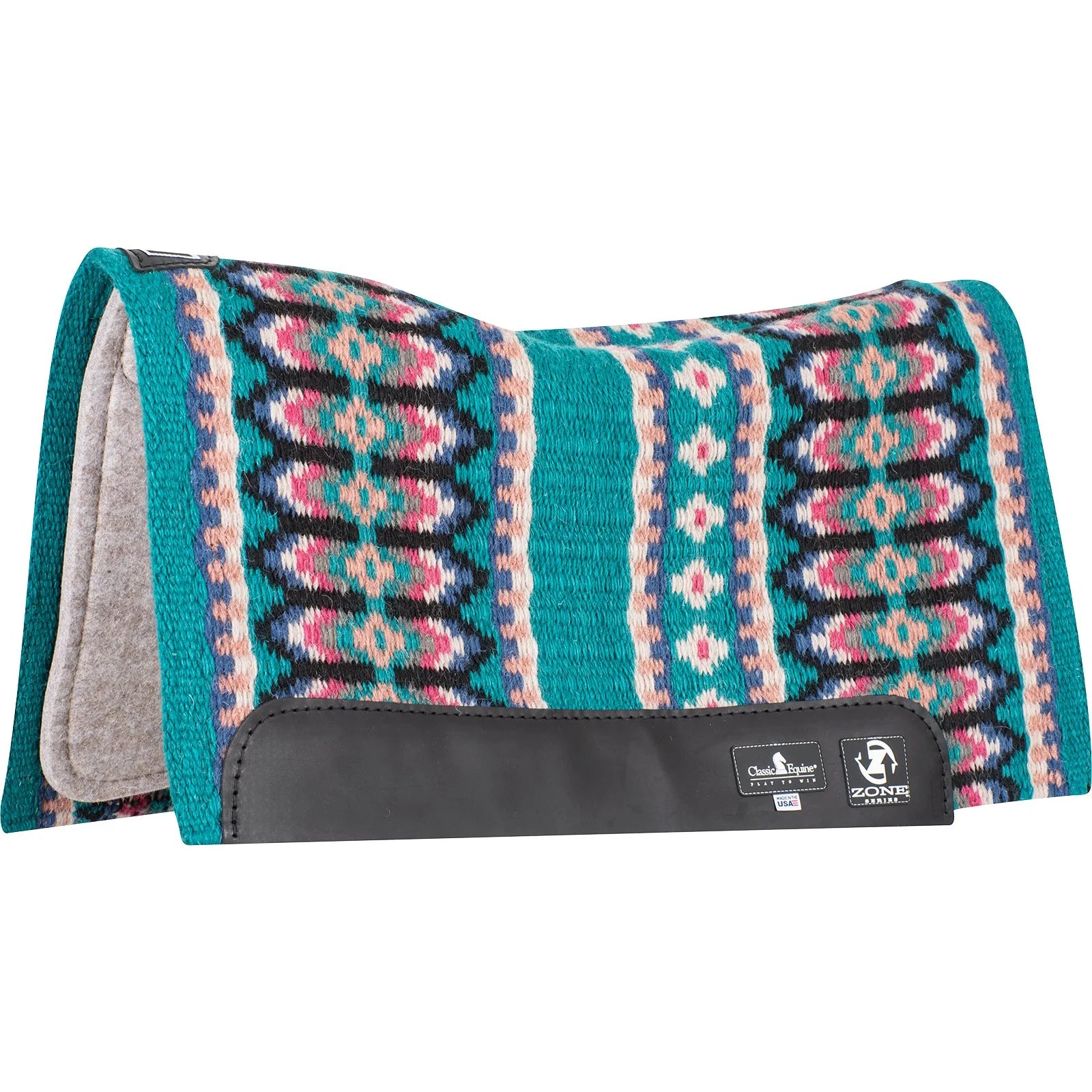 Classic Equine ESP Contour Blanket Top Pad - Orthopedic Wool Felt Performance Western Saddle Pad