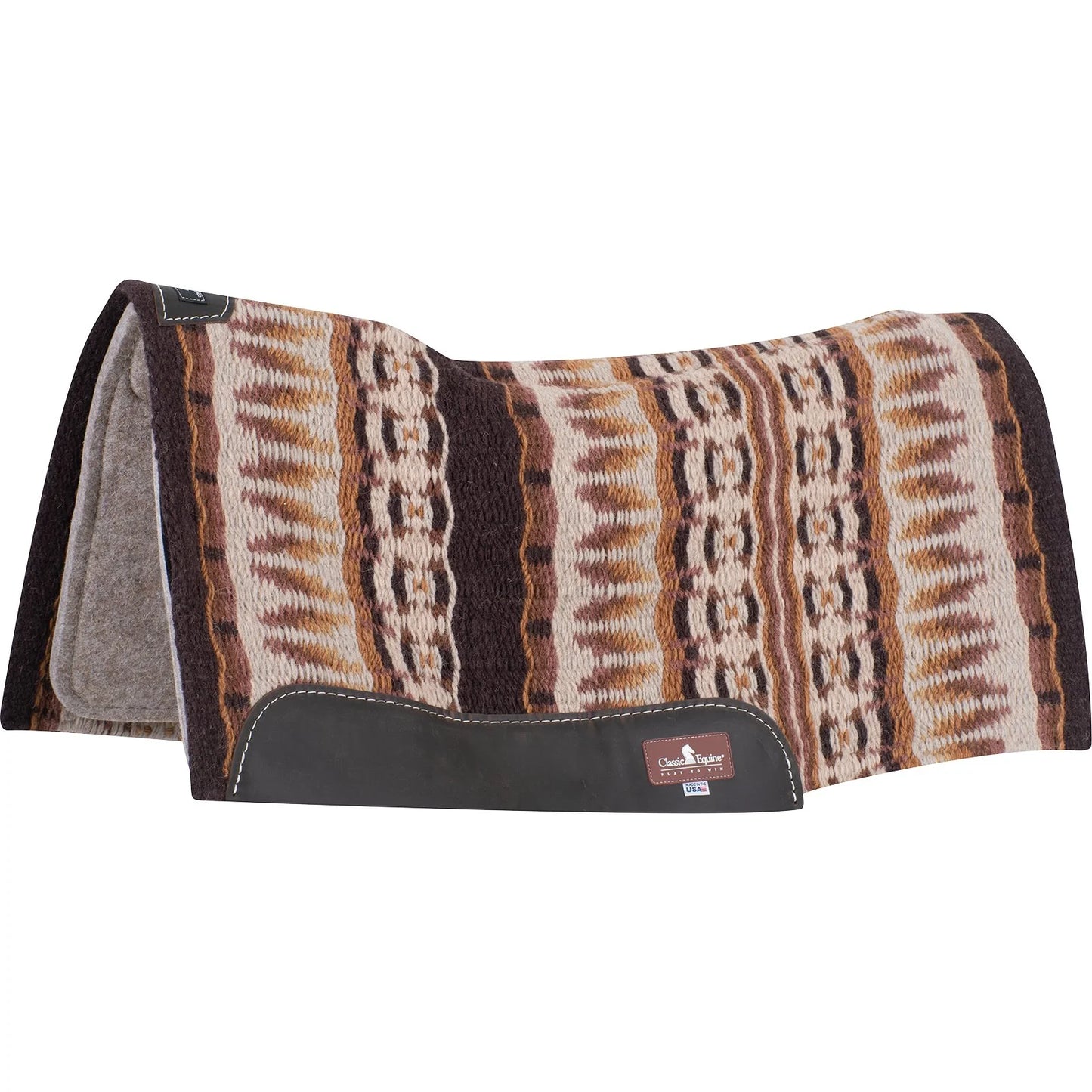 Classic Equine ESP Contour Blanket Top Pad - Orthopedic Wool Felt Performance Western Saddle Pad