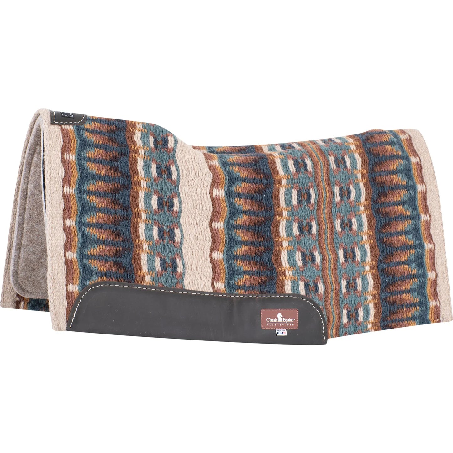 Classic Equine ESP Contour Blanket Top Pad - Orthopedic Wool Felt Performance Western Saddle Pad