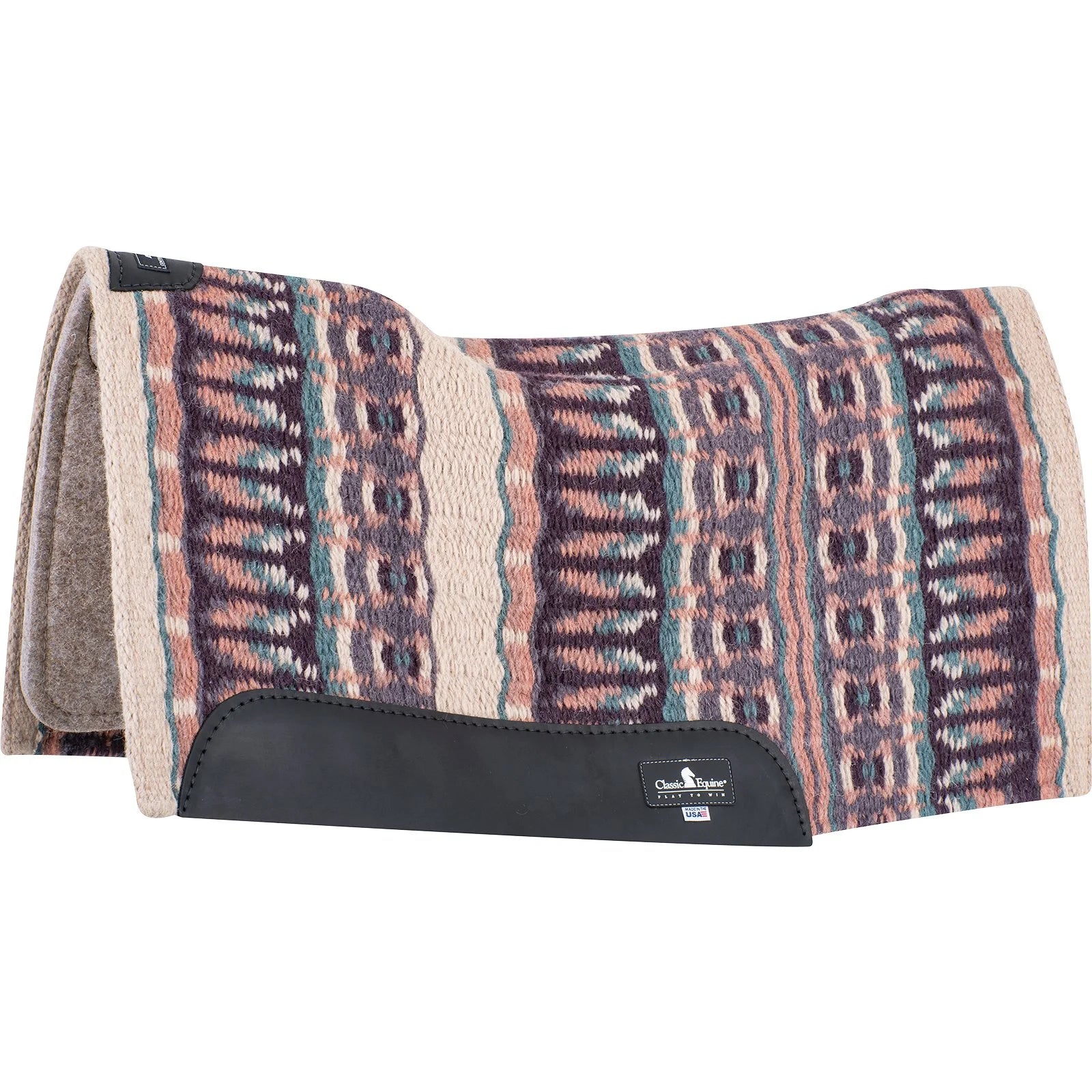 Classic Equine ESP Contour Blanket Top Pad - Orthopedic Wool Felt Performance Western Saddle Pad