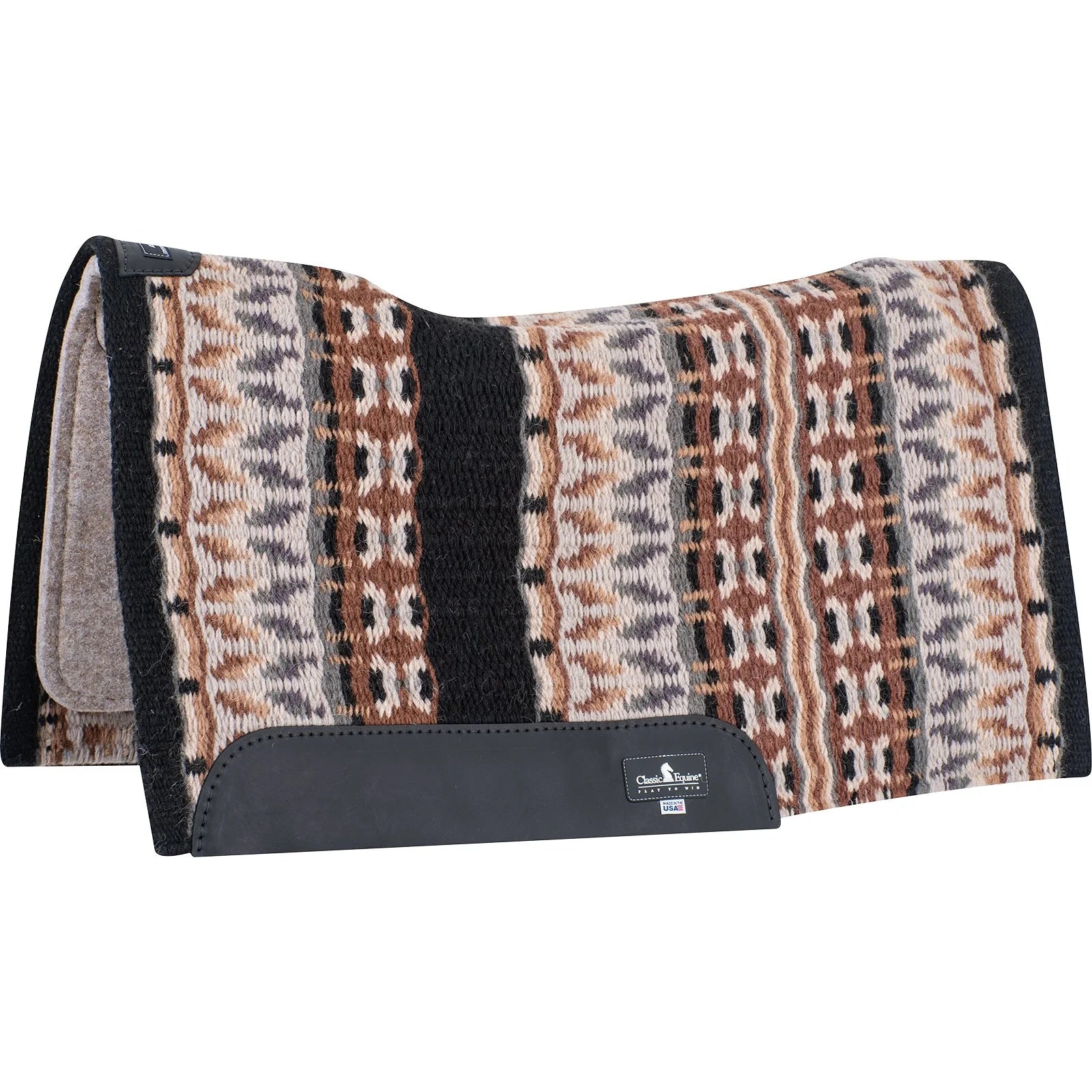 Classic Equine ESP Contour Blanket Top Pad - Orthopedic Wool Felt Performance Western Saddle Pad