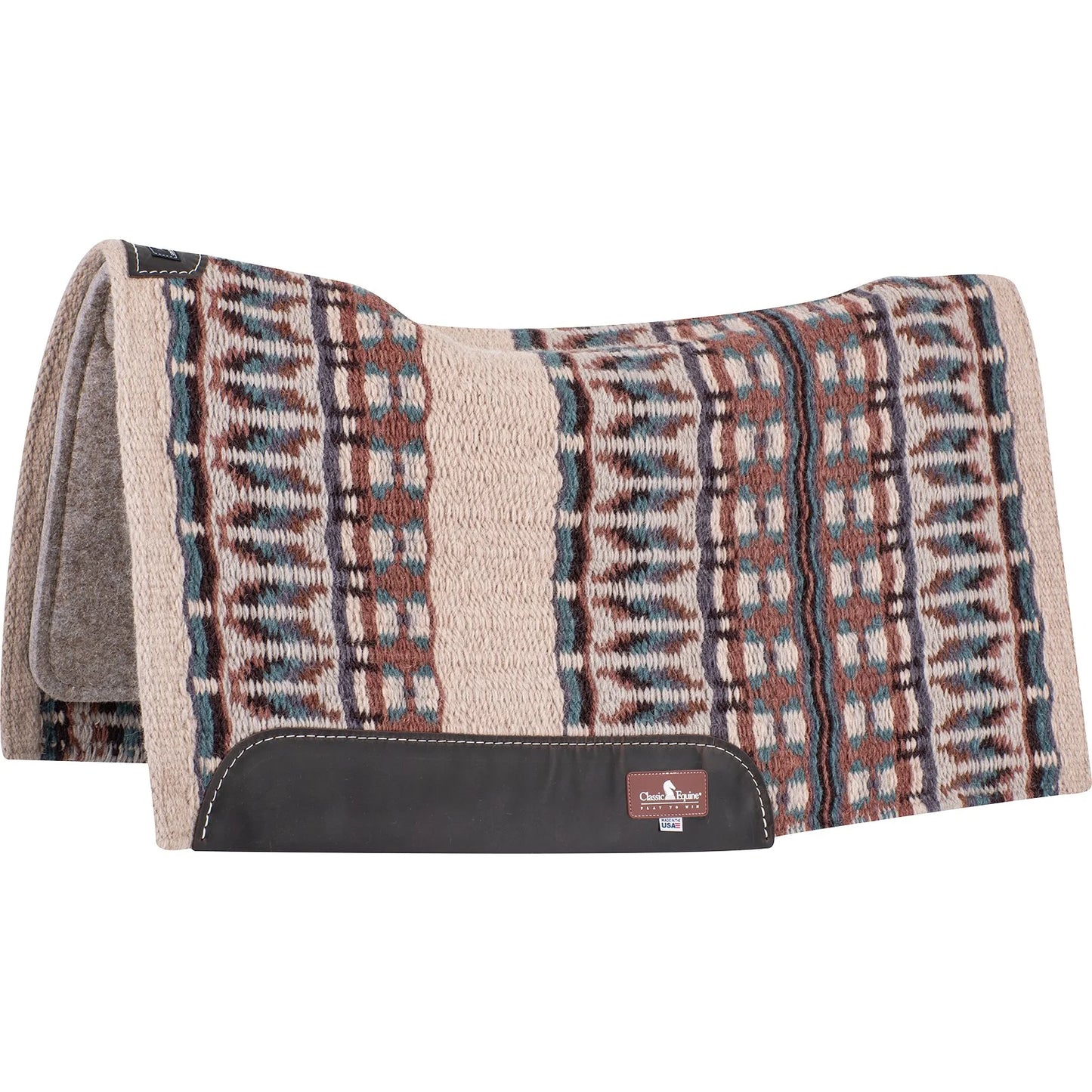 Classic Equine ESP Contour Blanket Top Pad - Orthopedic Wool Felt Performance Western Saddle Pad