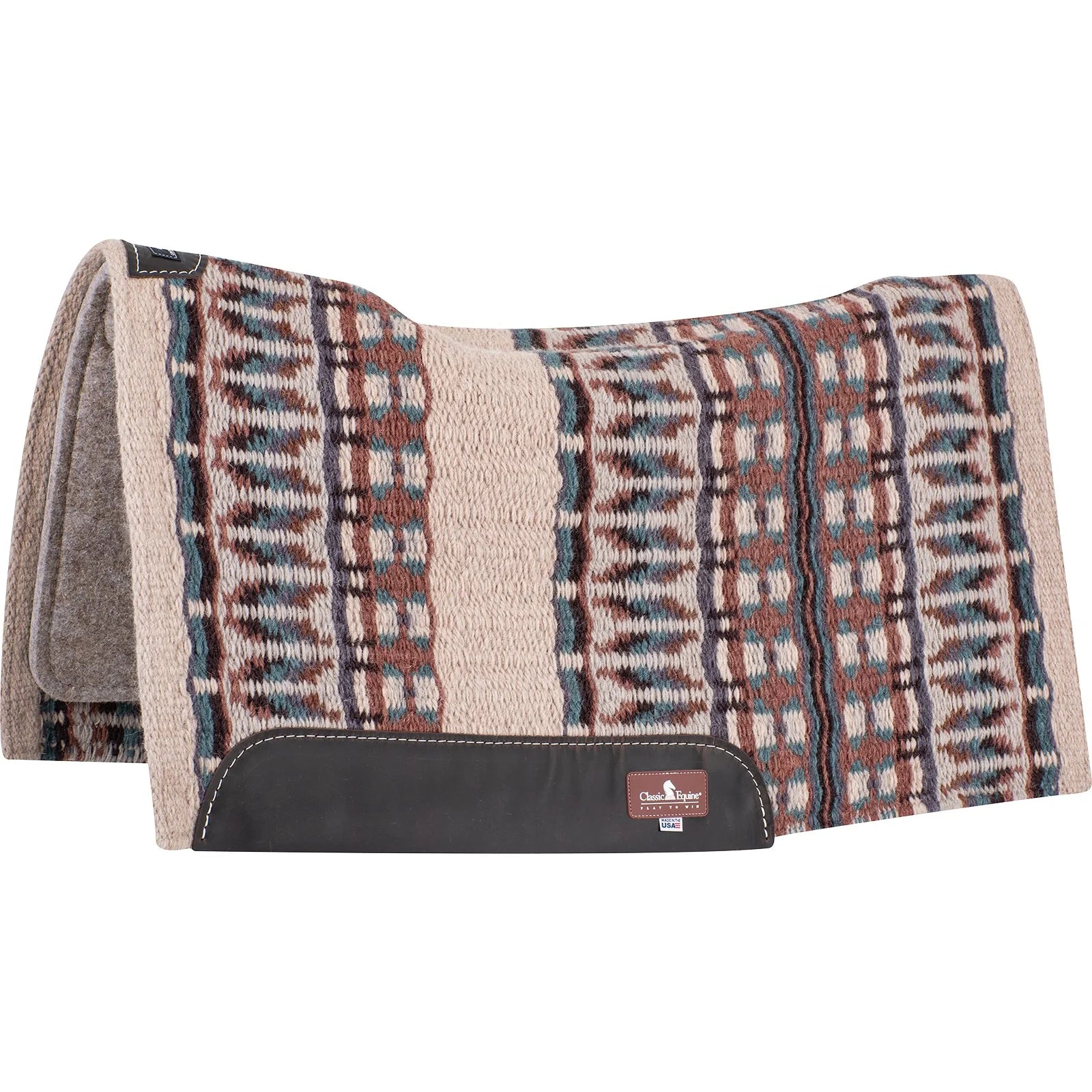 Classic Equine ESP Contour Blanket Top Pad - Orthopedic Wool Felt Performance Western Saddle Pad