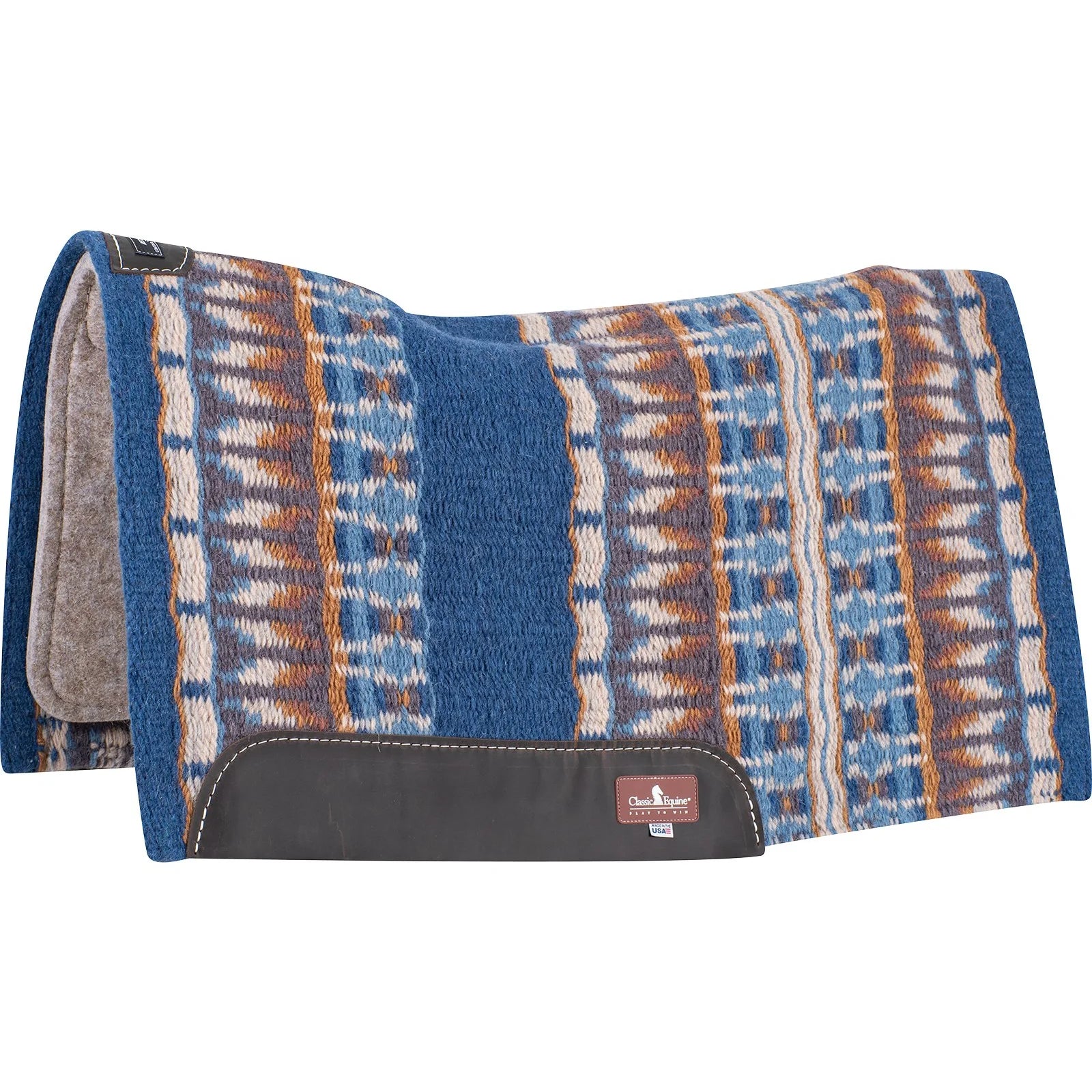 Classic Equine ESP Contour Blanket Top Pad - Orthopedic Wool Felt Performance Western Saddle Pad