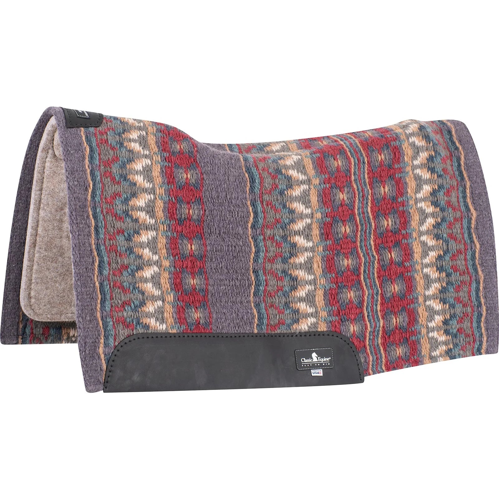 Classic Equine ESP Contour Blanket Top Pad - Orthopedic Wool Felt Performance Western Saddle Pad