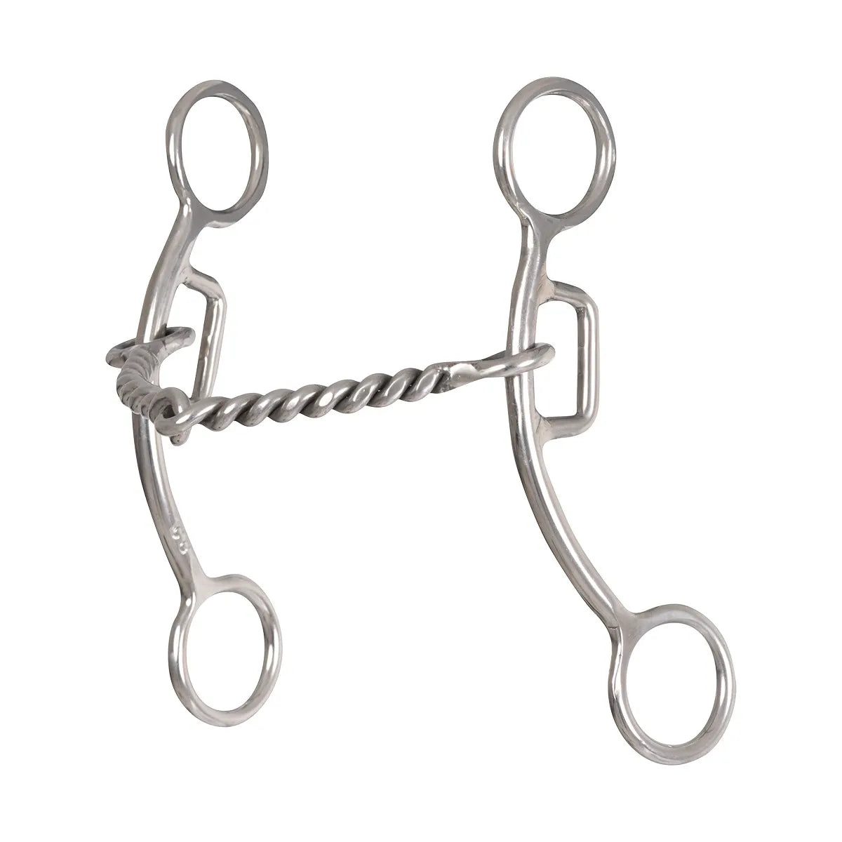 Classic Equine Goosetree Mouthpiece Bit in polished stainless steel, featuring a double-jointed twisted wire mouthpiece and curved shanks for enhanced horse control. This professional-grade western curb bit is designed for precise communication and leverage, making it a top choice for performance riders and trainers. High-quality equestrian gear optimized for improved responsiveness and refined discipline in the arena.