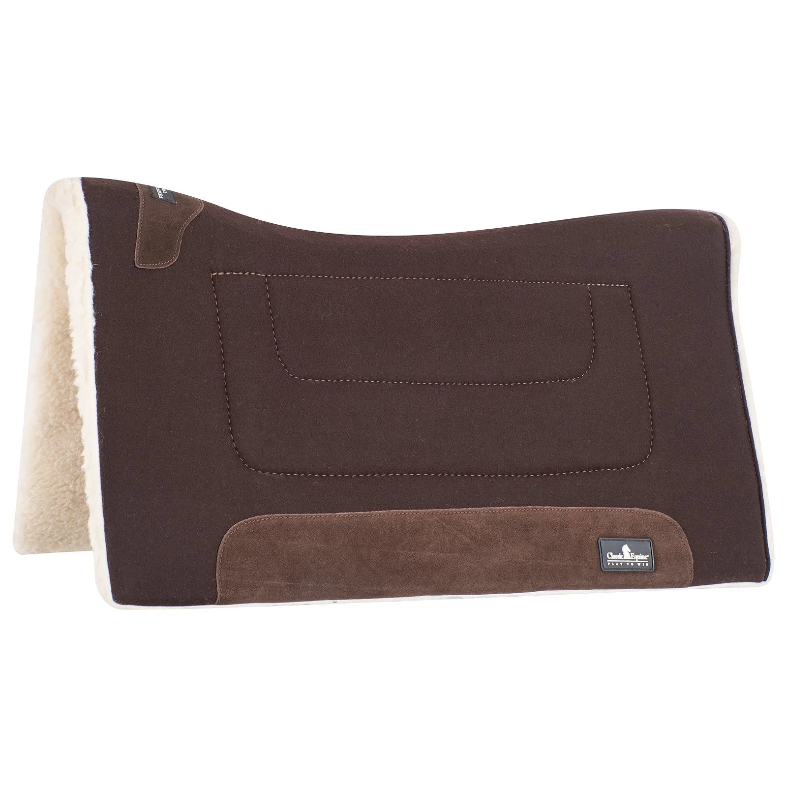 Classic Equine Performance Trainer Saddle Pad - Durable Felt Top for Contoured Fit and Daily Training