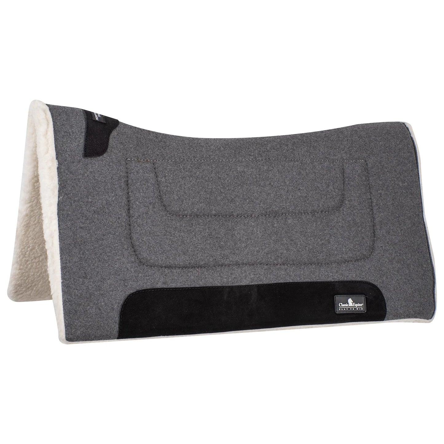 Classic Equine Performance Trainer Saddle Pad - Durable Felt Top for Contoured Fit and Daily Training