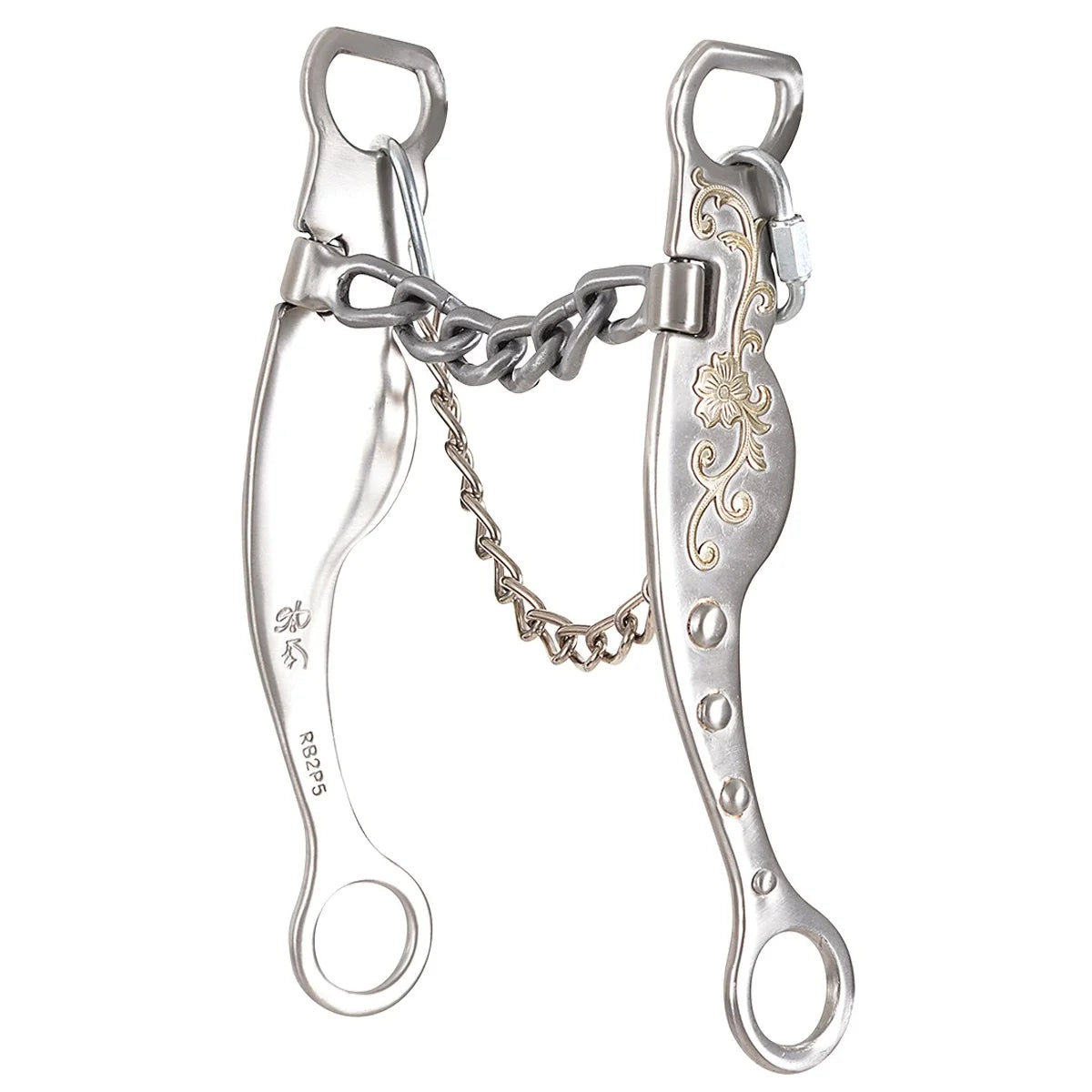 Classic Equine Power Rater Shank Roping Bit with Chain - Professional Performance Western Bit
