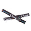 Classic Equine Rope Strap Elastic in black, featuring white "Classic" branding and patriotic red, white, and blue accents. These durable elastic straps with quick-release plastic buckles are essential horse tack for keeping ropes tidy and organized during roping or trail rides. A must-have equestrian accessory for a clutter-free saddle and hassle-free roping performance.