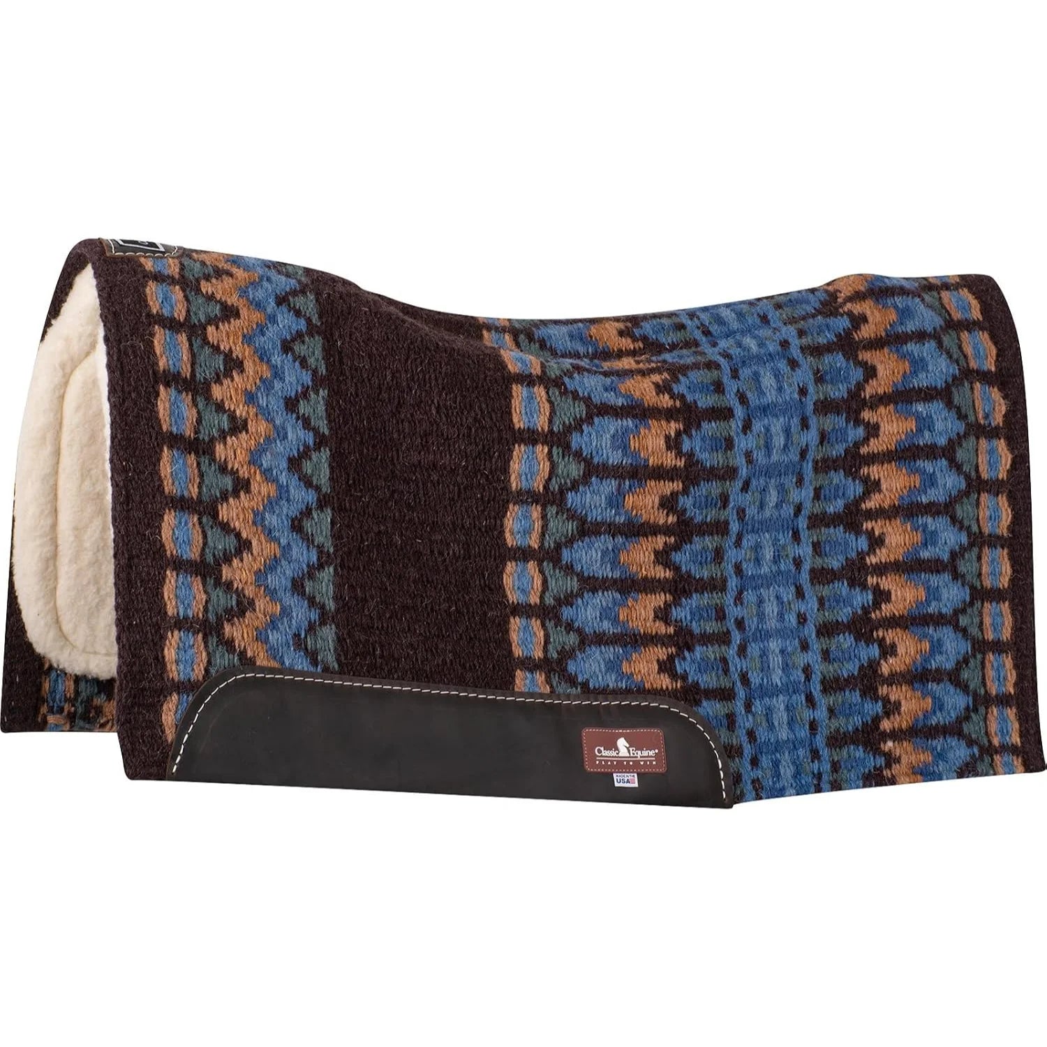 Classic Equine SensorFlex Western Blanket Top Contour Saddle Pad - 1-inch Fleece Bottom