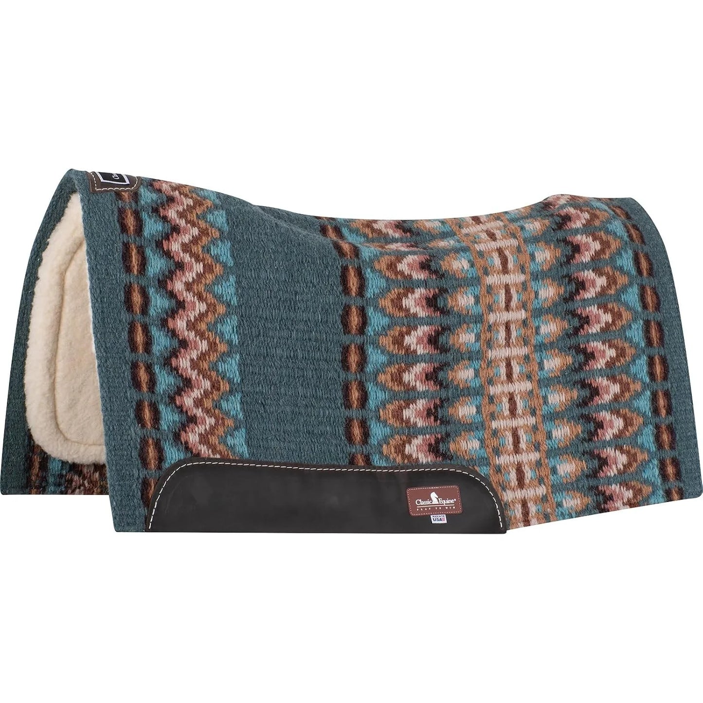 Classic Equine SensorFlex Western Blanket Top Contour Saddle Pad - 1-inch Fleece Bottom