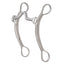 Classic Equine Shoulder Holder Bit featuring a 5-inch low port mouthpiece and polished stainless steel finish. This high-performance barrel racing bit is designed to improve horse body position and shoulder control with long, curved shanks and teardrop rein loops. The side shank is engraved with the Classic Equine logo, making it a stylish and functional choice for Western competition and refined communication between rider and horse.