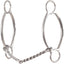 Classic Equine Simplicity II Twisted Wire Snaffle Bit in polished stainless steel. This performance horse bit features a single-jointed twisted wire mouthpiece for enhanced control and responsiveness. The unique simplicity cheek design promotes lateral flexion and a soft feel. A must-have for western training, barrel racing, and performance riding. Sleek, professional silver horse tack designed for clear communication between horse and rider.