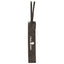 Classic Equine Slick Tail Bag in dark brown fabric, designed for horse tail protection and hair growth. Features a slender, smooth design with two tie-straps at the top for easy, secure fastening. The white Classic Equine logo with a horse head icon is printed vertically on the front. An essential equestrian grooming accessory to prevent breakage and keep tails clean and tangle-free for horse shows or daily turnout.