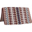 Classic Equine Western Show Saddle Blanket in Coffee Blue. This high-quality, USA-made woven wool saddle pad features a stunning southwestern geometric design with chocolate brown, light blue, and tan earth tones. Perfect for western pleasure, ranch riding, and horse shows, this durable and stylish horse blanket offers a professional look for any equestrian competition.
