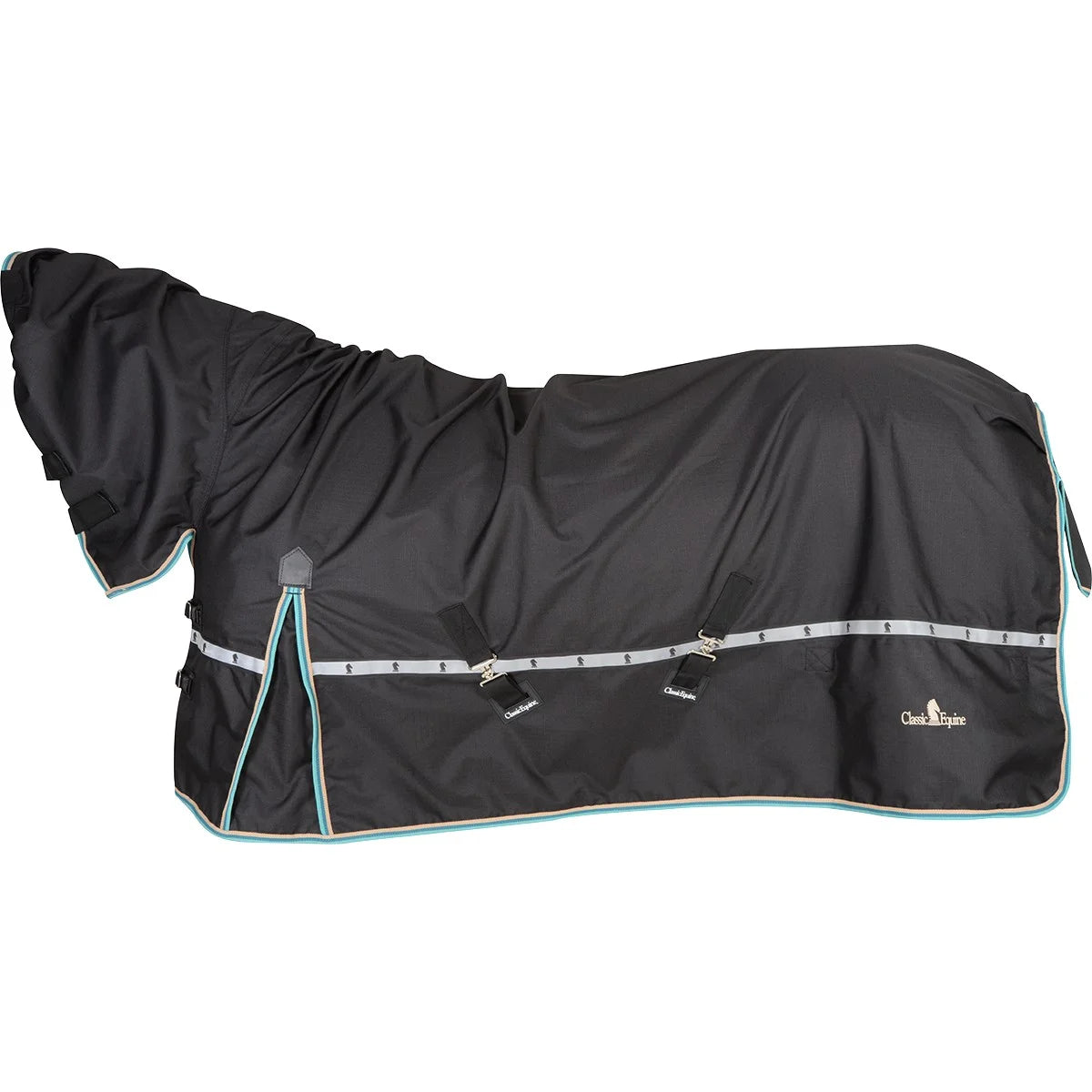 Classic Equine Windbreaker Turnout Sheet with Hood - Waterproof & Breathable Protection - Multiple Sizes