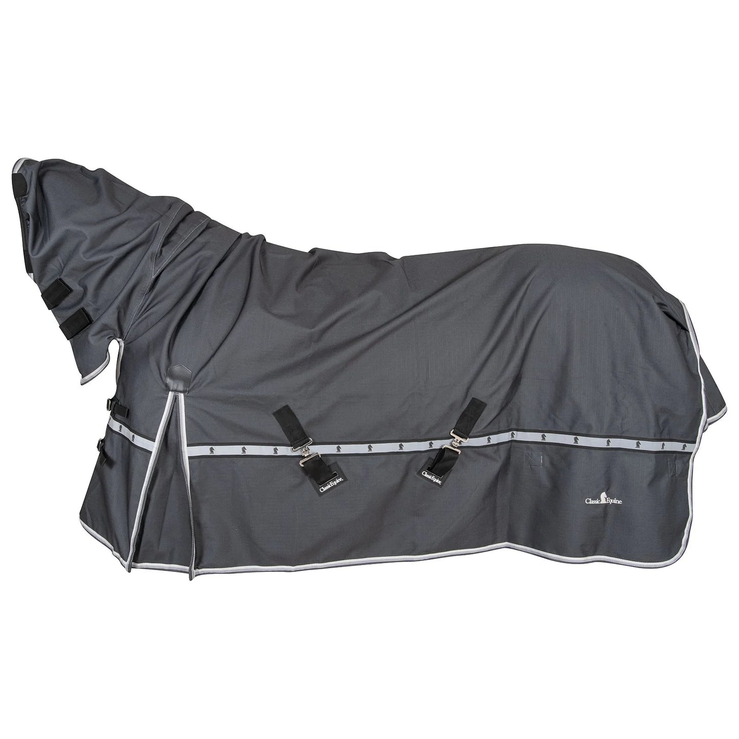 Classic Equine Windbreaker Turnout Sheet with Hood - Waterproof & Breathable Protection - Multiple Sizes