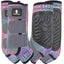 Classic Equine Classic Fit Gator 4 Pack Splint Boots for horses. Features a trendy pastel crocodile or gator pattern in pink, purple, and teal gradients. These protective horse leg boots include three secure gray velcro straps and heavy-duty black strike plates with the Classic Equine logo. Durable, stylish equestrian gear designed for support and impact protection during riding or turnout.